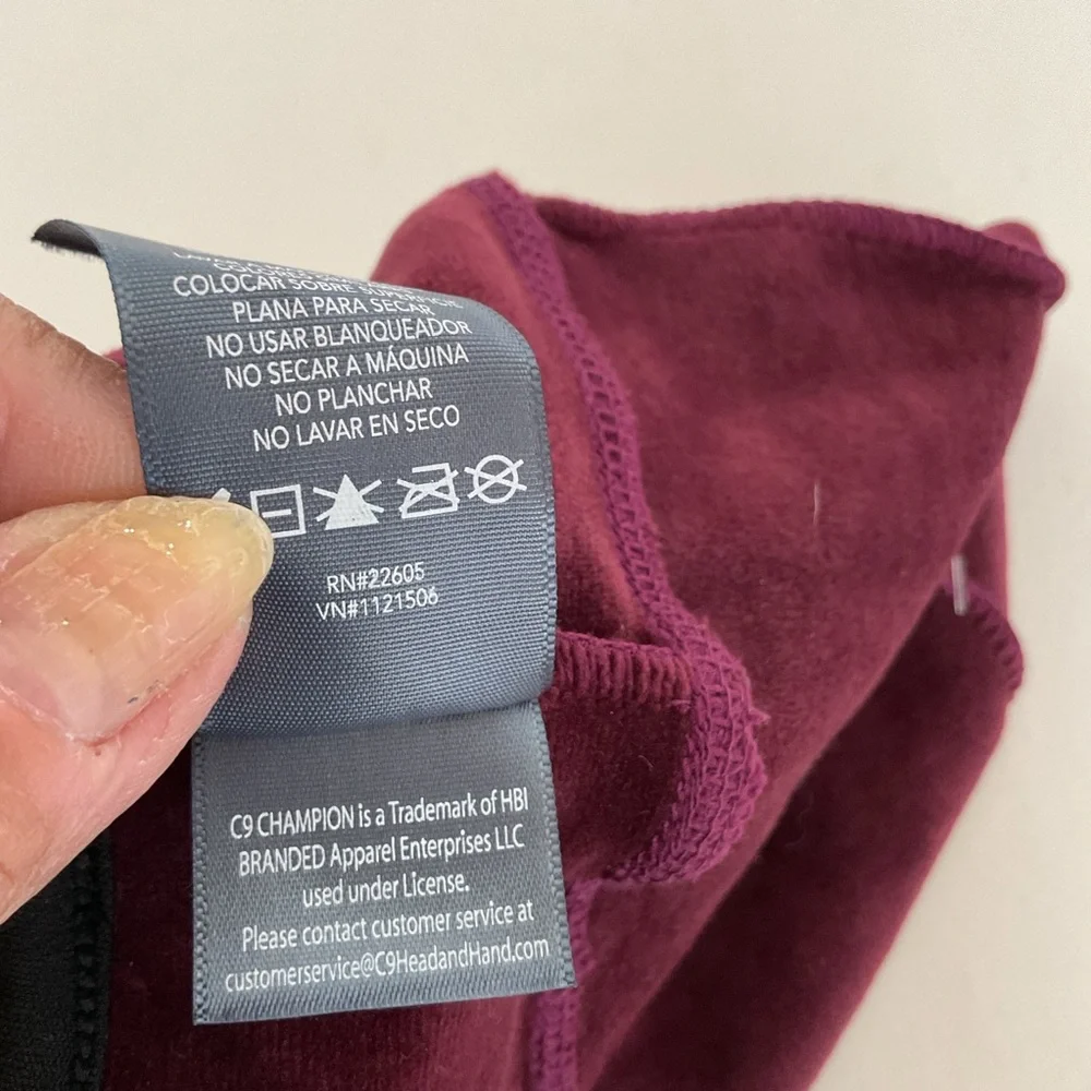 C9 Champion Women's Jersey Velour Beanie Burgundy Winter NWT